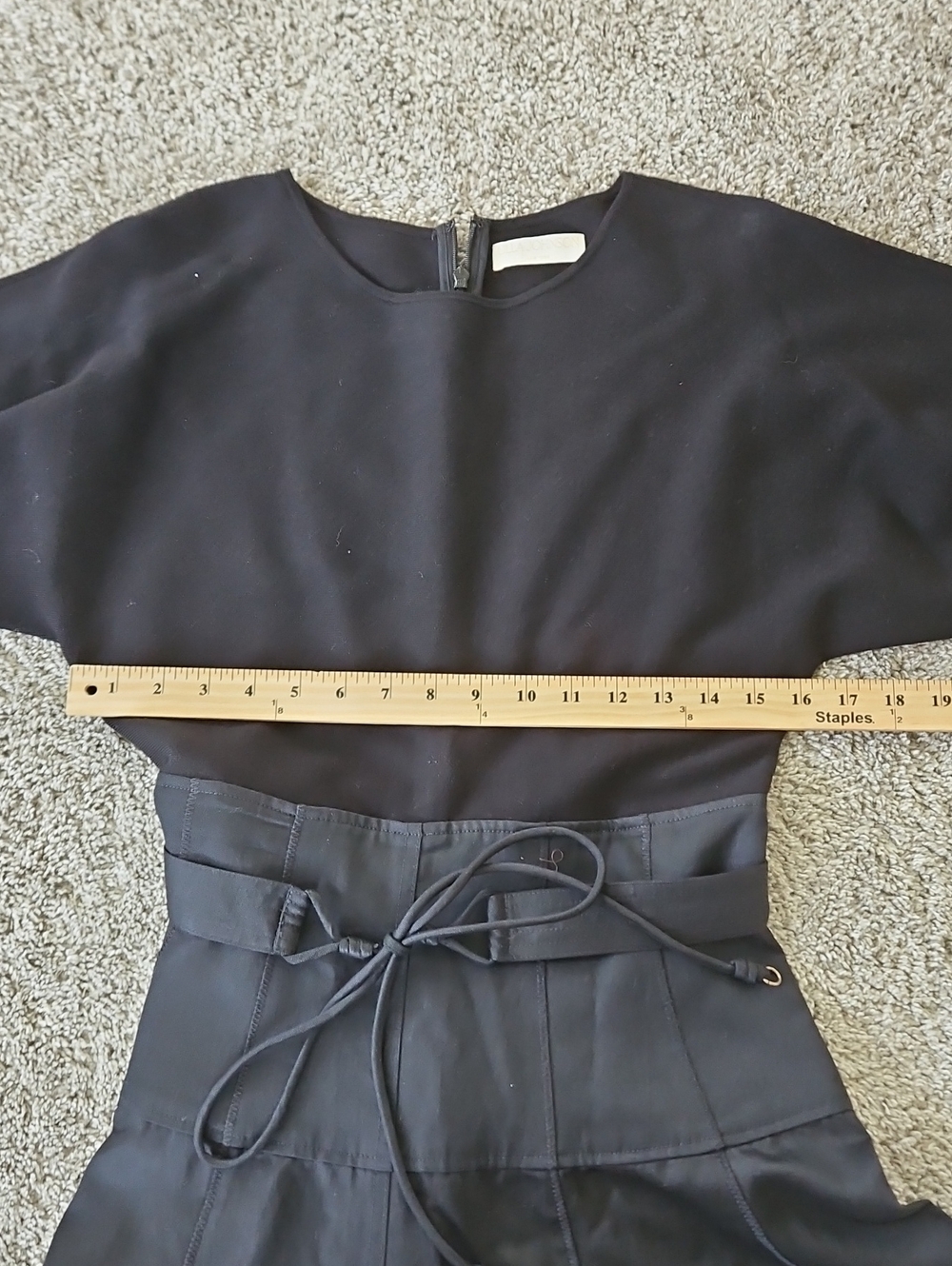 Ulla Johnson Black Crewneck Dress with Back Zip 8 - Picture 8 of 13
